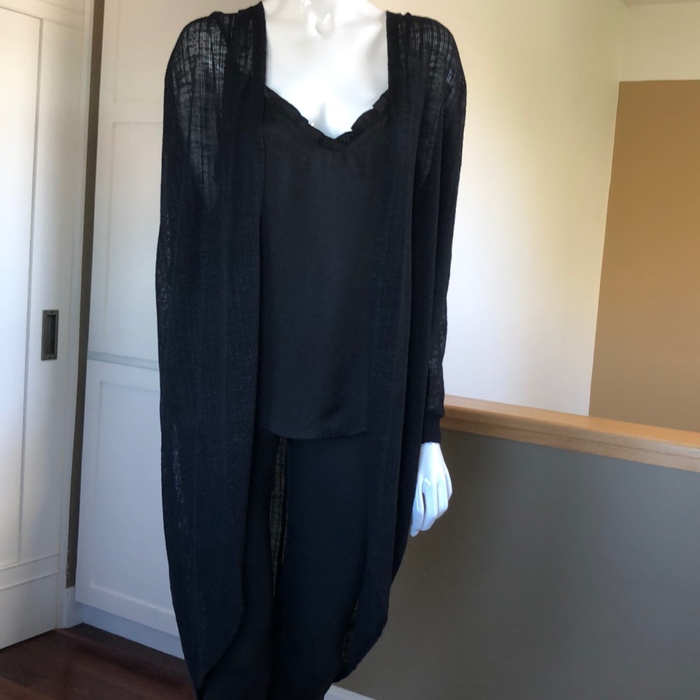 Lush long sleeve black sweater cardigan